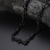 6mm Thorn Barbed Wire Chain Necklace