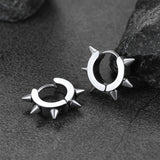 Punk Spike Rivet Huggie Hoop Earrings For Men Women