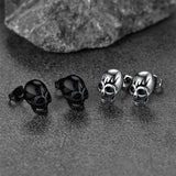 Gothic Skull Stud Earrings For Men Halloween Gift