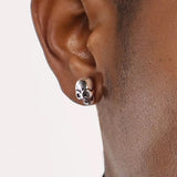 Gothic Skull Stud Earrings For Men Halloween Gift