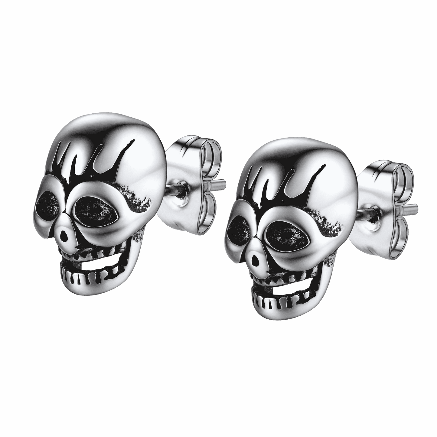 Gothic Skull Stud Earrings For Men Halloween Gift