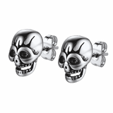 Gothic Skull Stud Earrings For Men Halloween Gift