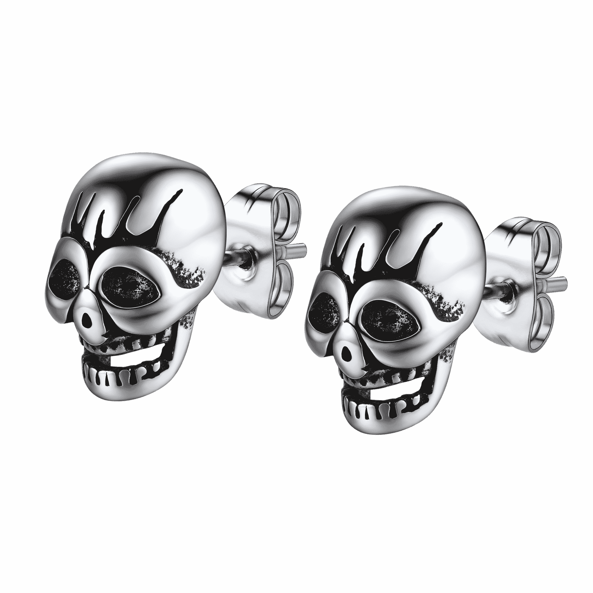 Gothic Skull Stud Earrings For Men Halloween Gift