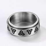 Celtic Knot Fidget Band Ring for Anxiety for Men