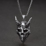 Gothic Skull Goat Necklace Devil Pendant for Men