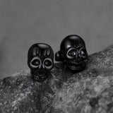 Gothic Skull Stud Earrings For Men Halloween Gift