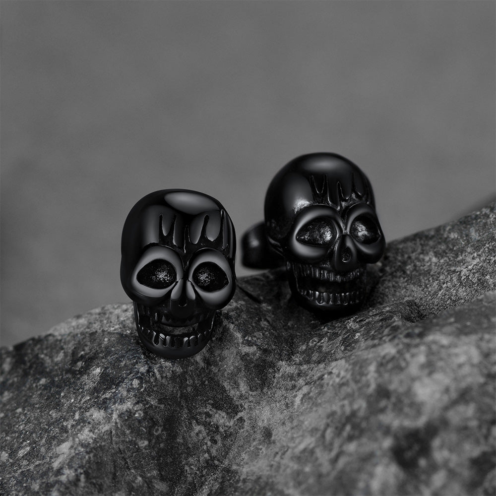 Gothic Skull Stud Earrings For Men Halloween Gift