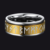 Viking Runes Fidget Anxiety Stainless Steel Ring for Men Couple