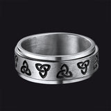 Celtic Knot Fidget Band Ring for Anxiety for Men