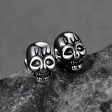 Gothic Skull Stud Earrings For Men Halloween Gift