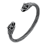 Viking Wolf Head Arm Ring Cuff Bracelet For Men