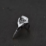 Viking Raven Skull Ring With Celtic Knot For Men