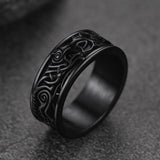 Norse Viking Celtic Wolf Ring Band For Men