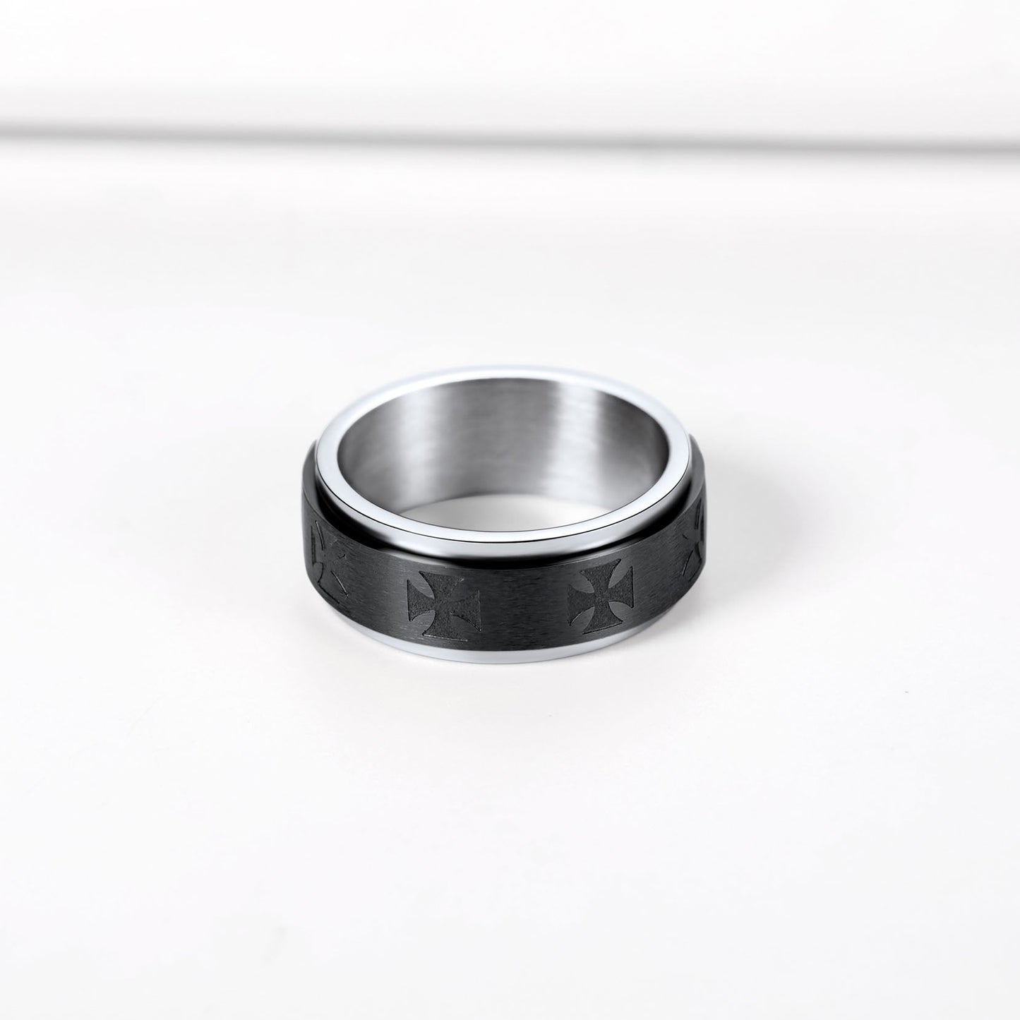 Knights Templar Cross Anxiety Ring For Men