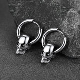 Cool Skull Hoop Dangle Earrings For Men Women