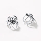 Sterling Silver Spider Skull Ear Cuff Earrings Halloween Gift