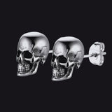 Gothic Punk Skull Stud Earrings For Men