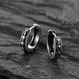 Gothic Skull Huggie Hoop Earrings For Men Women