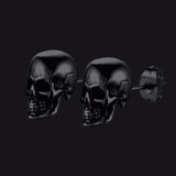 Gothic Punk Skull Stud Earrings For Men