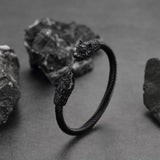 Viking Wolf Head Arm Ring Cuff Bracelet For Men