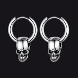 Cool Skull Hoop Dangle Earrings For Men Women