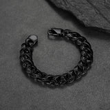 Stainless Steel Celtic Chunky Cuban Link Chain Bracelet for Men