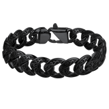 Stainless Steel Celtic Chunky Cuban Link Chain Bracelet for Men