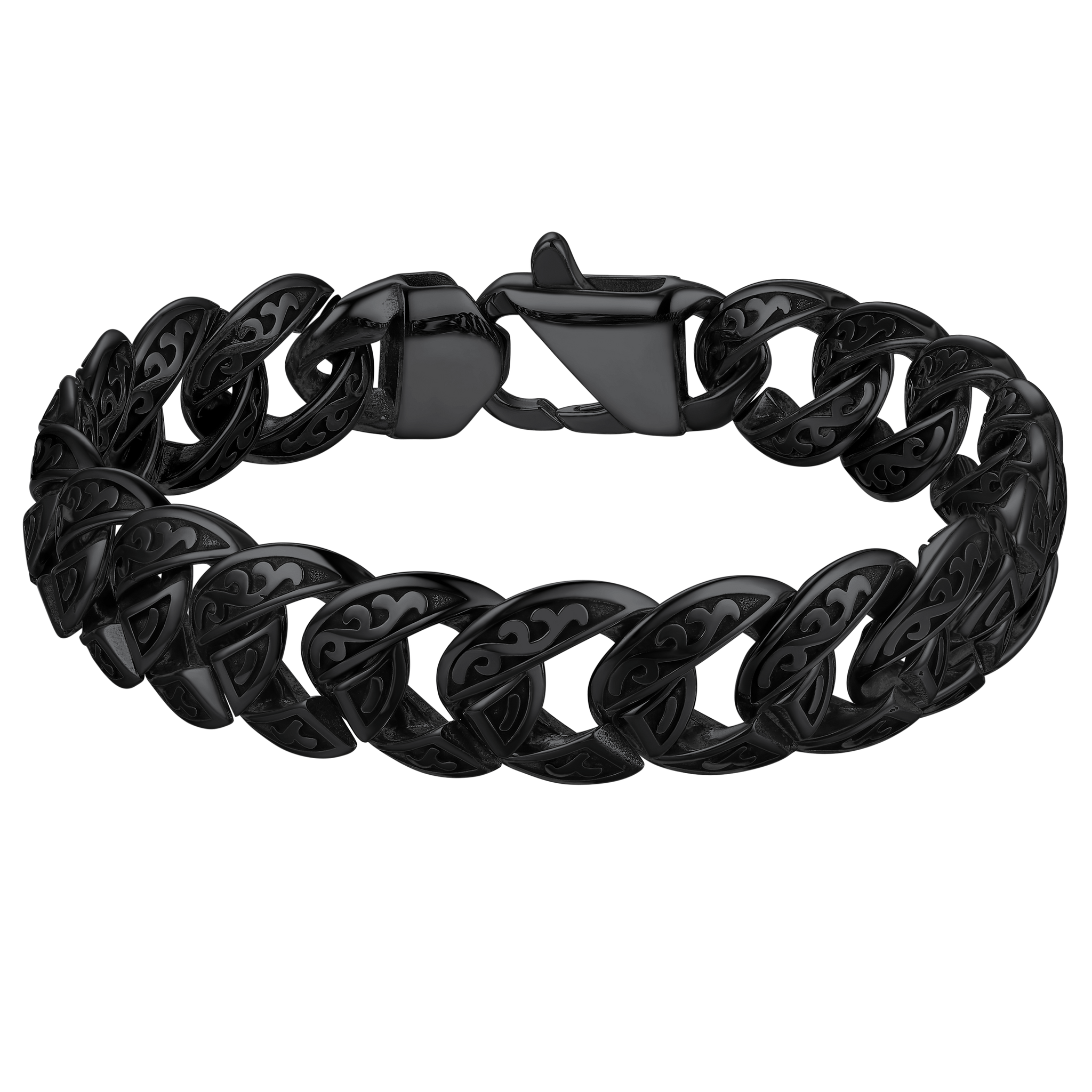 Stainless Steel Celtic Chunky Cuban Link Chain Bracelet for Men