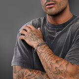 Gothic Punk Skull Open Cuff Bangle Bracelet for Men