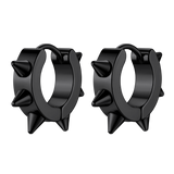 Punk Spike Rivet Huggie Hoop Earrings For Men Women
