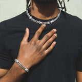 Barbed Wire Cuban Link Chain Choker Necklace for Men Women