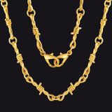 6mm Thorn Barbed Wire Chain Necklace