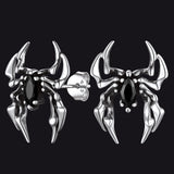 Gothic Spider Earrings for Men in Sterling Silver