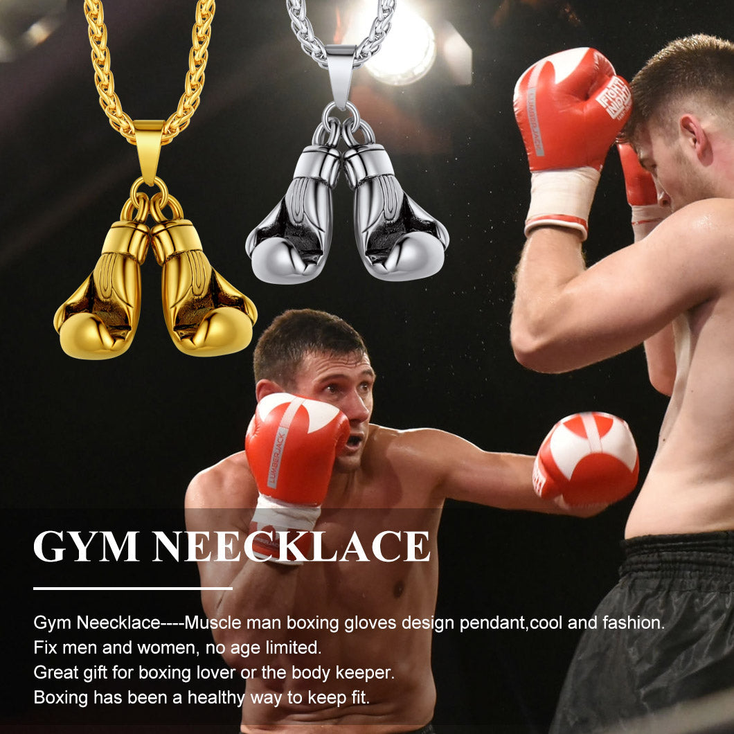 Boxing Gloves Pendant Necklace for Men Boys