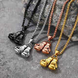 Boxing Gloves Pendant Necklace for Men Boys