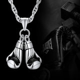 Boxing Gloves Pendant Bodybuilding Pendant Necklace for Men Boys
