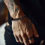 Stainless Steel Rolo Link Bracelet for Men