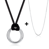 Flash Sale 925 Sterling Silver Circle Necklace for Men