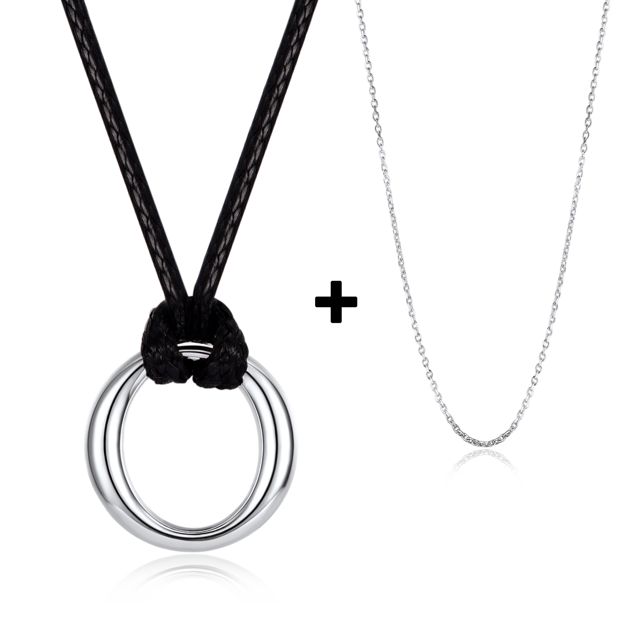 Flash Sale 925 Sterling Silver Circle Necklace for Men