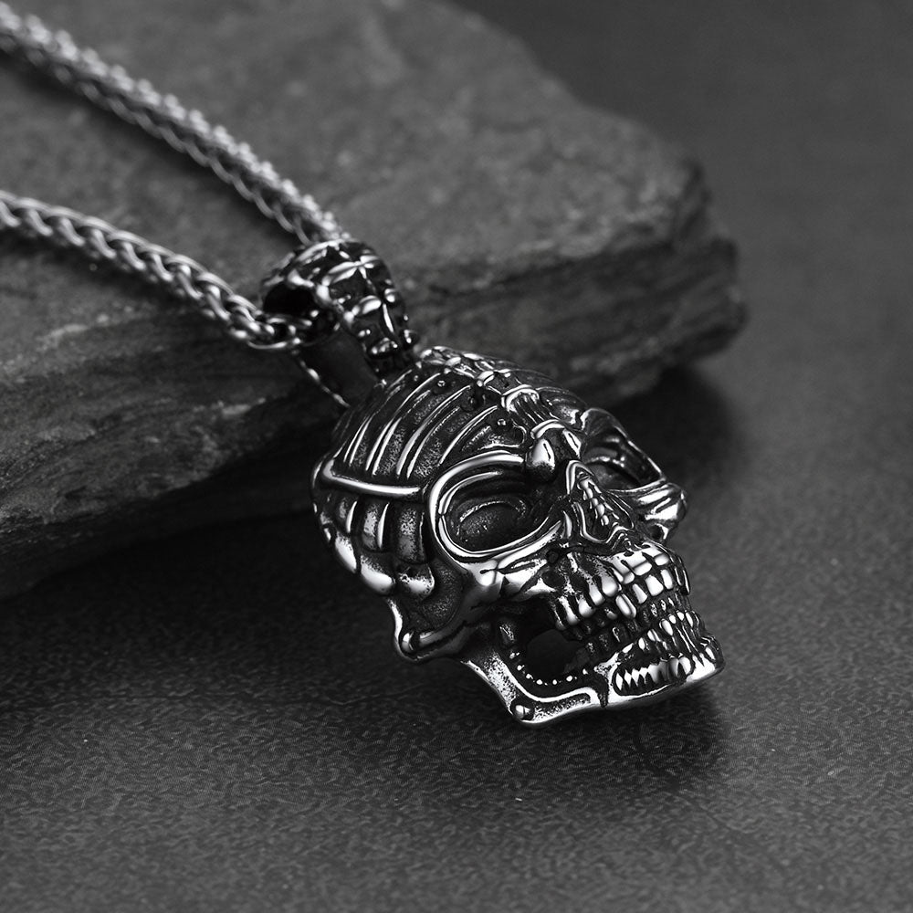 Gothic Skull Necklace Pendant for Men