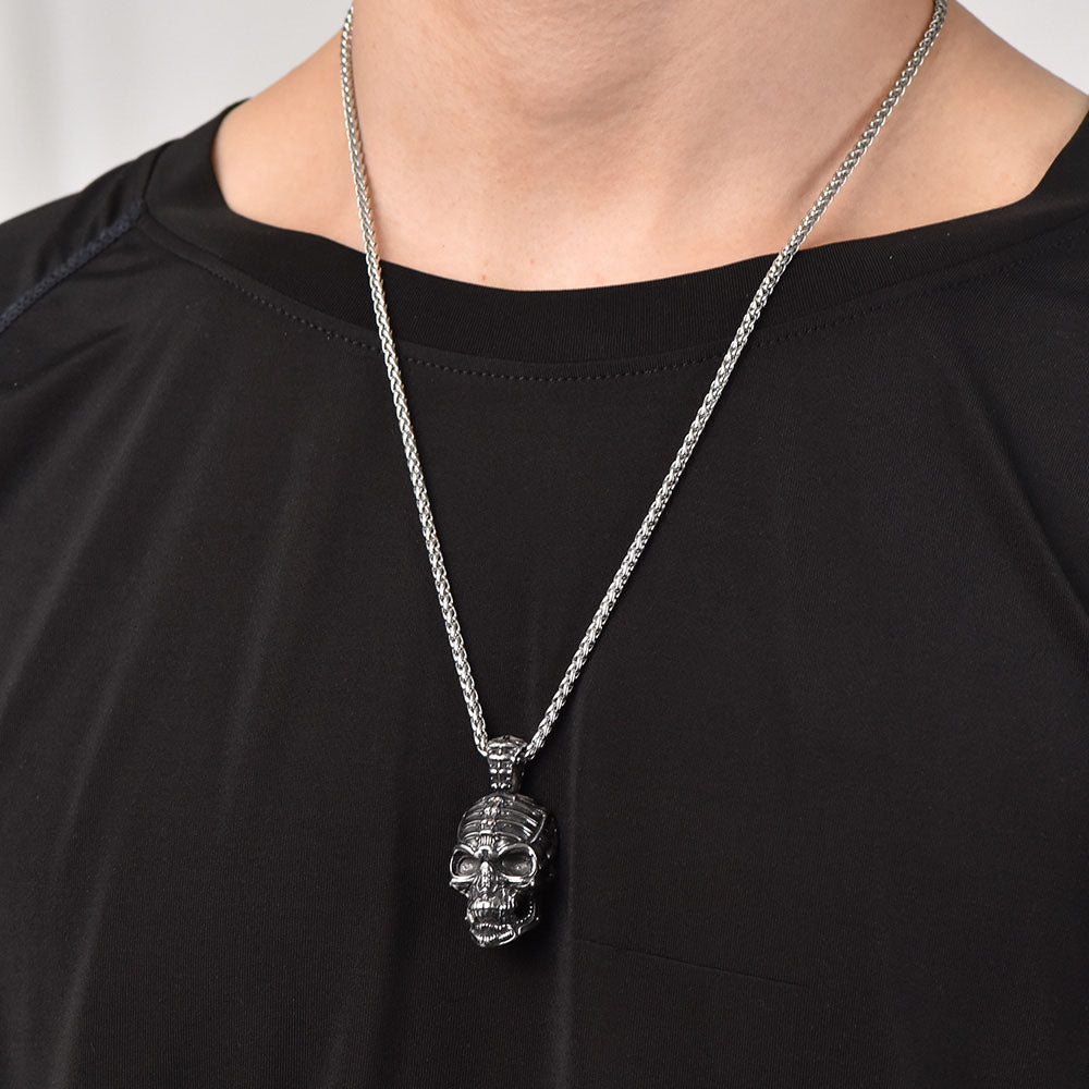 Gothic Skull Necklace Pendant for Men