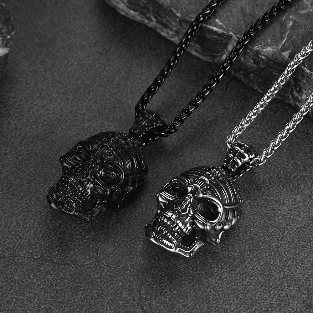 Gothic Skull Necklace Pendant for Men