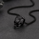 Gothic Celtic Skull Pendant Necklace for Men
