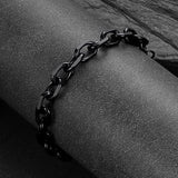 Stainless Steel Rolo Link Bracelet for Men