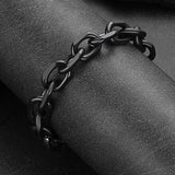 Stainless Steel Rolo Link Bracelet for Men