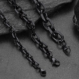 Stainless Steel Rolo Link Bracelet for Men