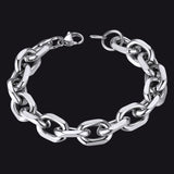 Stainless Steel Rolo Link Bracelet for Men