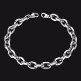 Stainless Steel Rolo Link Bracelet for Men