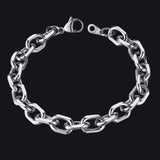 Stainless Steel Rolo Link Bracelet for Men