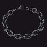Stainless Steel Rolo Link Bracelet for Men